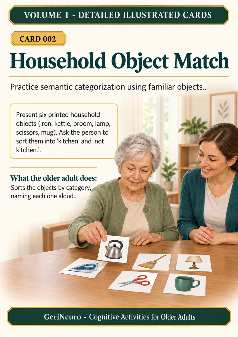 GeriNeuro inside page β Card 002: Household Object Match